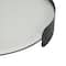 15.75" White Marble Round Living Room Décor Tray with Black Metal Frame